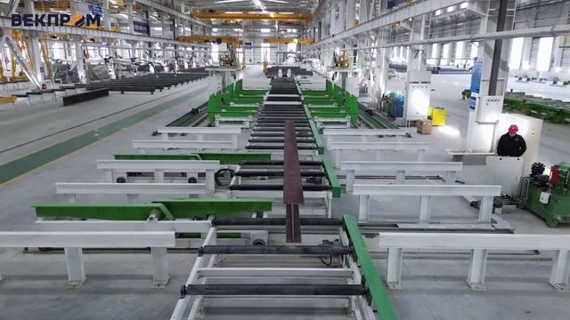 Автоматическая линия для сборки и сварки двутавровой балки смотреть онлайн