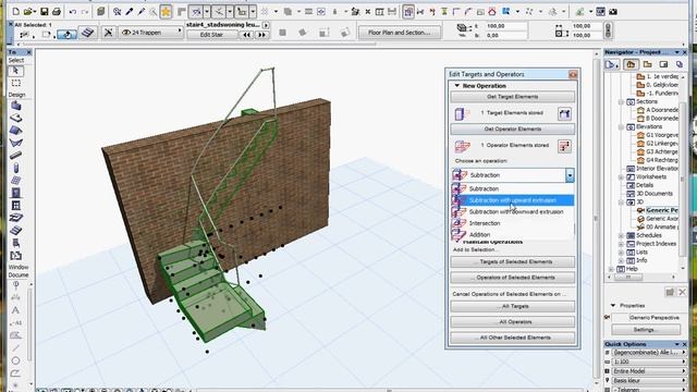 ArchiCAD tutorial_SEO_cutting a wall above a stair (RPortierProductions).avi смотреть онлайн