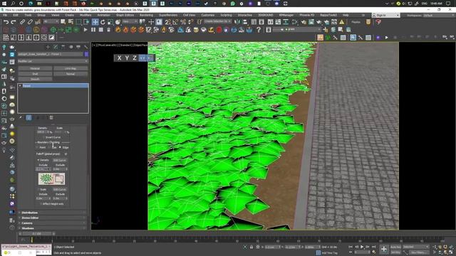 How to create realistic grass boundaries with Forest Pack 3ds Max Archviz Quick Tips Series смотреть онлайн