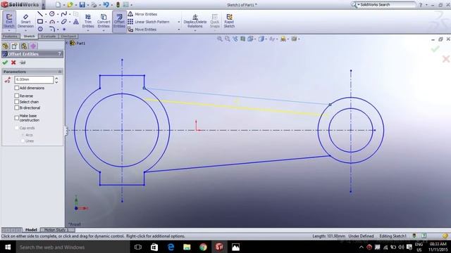 Connecting rod Model in solid work for ANSYS analysis смотреть онлайн