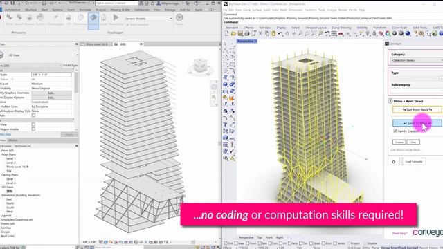 Conveyor - Tools for Simple and Direct Rhino + Revit Integration смотреть онлайн