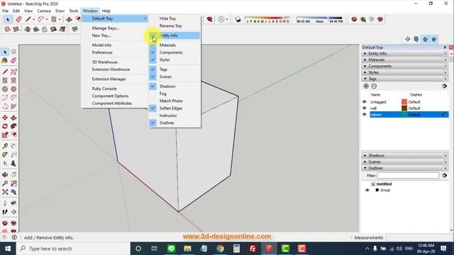 การย้ายวัตถุที่เขียนผิด Tag หรือ Layer ด้วยคำสั่ง Entity info ในโปรแกรม SketchUp #สอนtagในsketchup смотреть онлайн