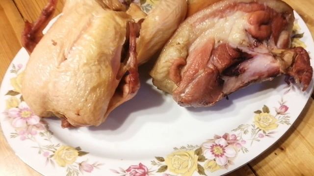 Курица и рулька горячего копчения. смотреть онлайн