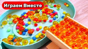 Водные горки с шариками ! Строим интересные горки вместе ! Видео для детей