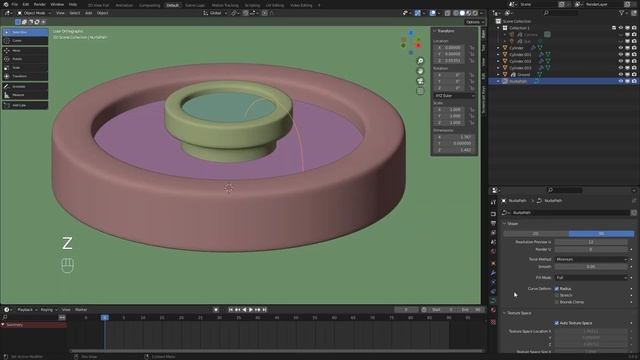 How to create a 3D fountain in Blender - animation using curves смотреть онлайн