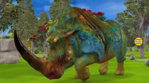 Woolly Mammoth Vs Zombie Woolly Rhino Cartoon Cow Escape from Maze Saber tooth Mammoth Epic Battle