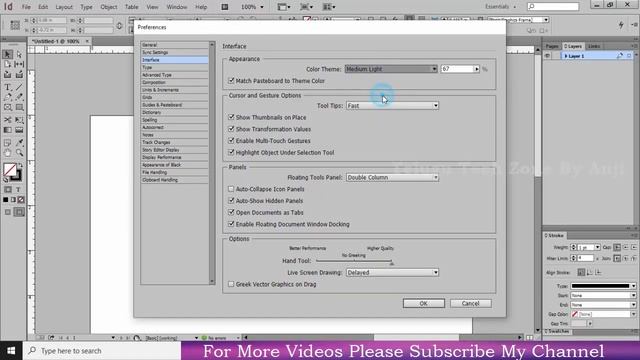 Indesign Tutorials In Telugu || How to change Interface color in Adobe Indesign CC In Telugu смотреть онлайн