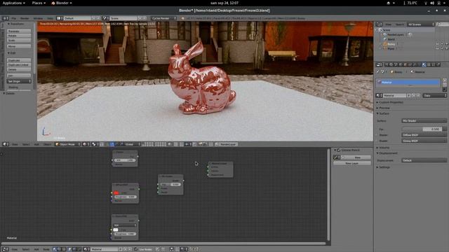 Comment réaliser des matériaux réfléchissants avec Blender Cycles - L'effet Fresnel смотреть онлайн