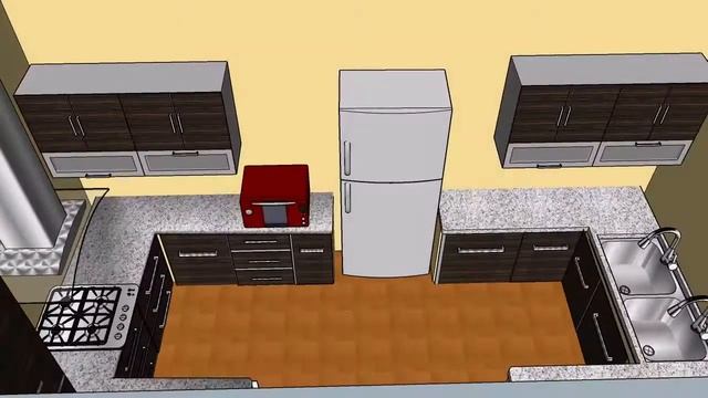 Kitchen Interior Design | 3D Sketchup Walk-through смотреть онлайн