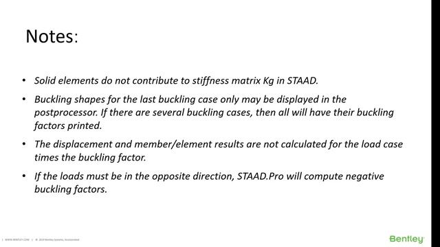 Performing an Advanced Buckling Analysis in STAAD.Pro смотреть онлайн