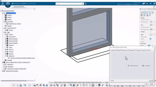 10. CATIA Building Design Fundamentals Appendix 2 - Creating a Door & Window Object Type смотреть онлайн