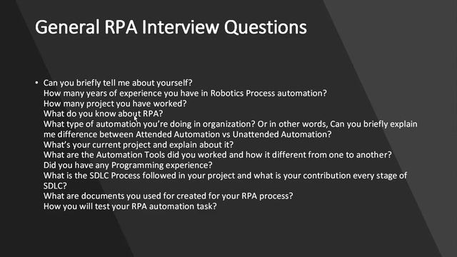 RPA- How to crack the interview ?-Top 100 interview questions discussions-Session 1 смотреть онлайн