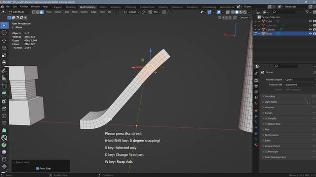 Bending Objects in Blender with the Add-On "Simple Bend" (Blender 3.x Tutorial) смотреть онлайн