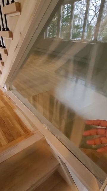 Stairwell Glass wall?!? #stairs #staircase #glasswall смотреть онлайн