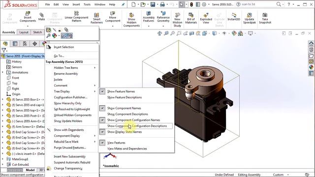 SOLIDWORKS: Hide Configuration and Display States in FeatureManager Tree смотреть онлайн