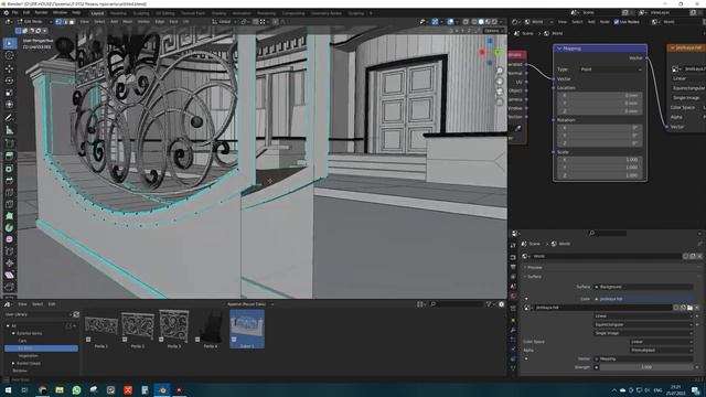 Blender Architecture. Classiс House 4.3 Material, Foliage