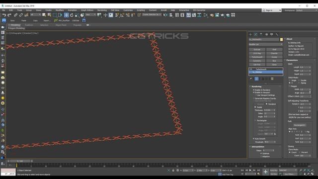 How To Create Stitches In 3dsMax