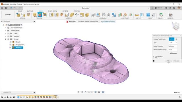 Fusion 360 Express | MESH | EP98: prepare - GENERATE FACE GROUPS смотреть онлайн