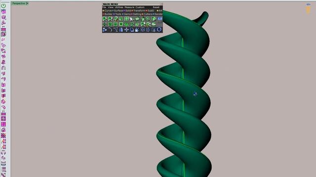 Spiral Pasta noodle in Rhino and Matrix смотреть онлайн