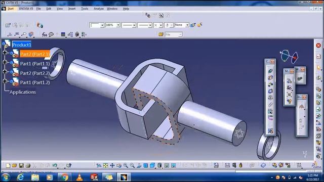 UNIVERSAL JOINT IN CATIA V5 (DMU KINEMATICS) смотреть онлайн