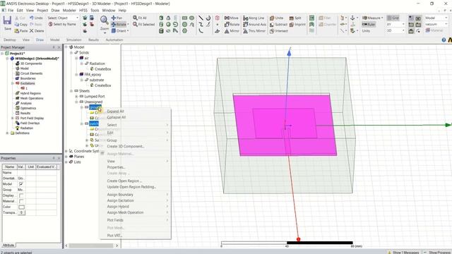 MICROSTRIP PATCH ANTENNA DESIGN WITH HFSS. смотреть онлайн