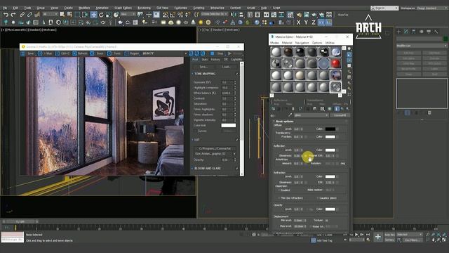 Raindrops Window in Corona Renderer || 3Ds Max Tutorials for beginners смотреть онлайн