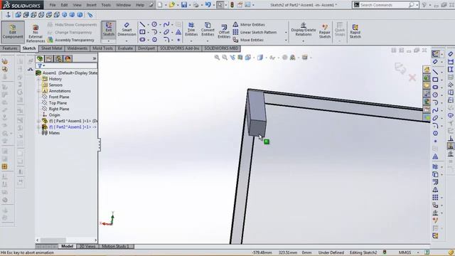 SolidWorks 2018 Tutorial Sheet Metal table 1200x700x850mm with lower rack смотреть онлайн