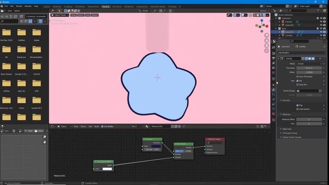 Blender Cartoon Outlines Mit Emission-Materialien