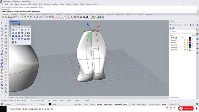 Rhino 8 Tutorial for Architects | Episode - 07 | Surface Creation смотреть онлайн