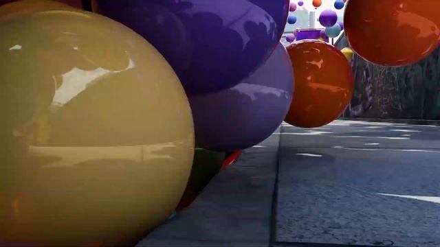 Train station filled with colored balls #blenderanimation смотреть онлайн