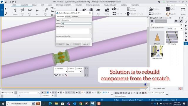 Tekla Structures - Custom Component Positioning смотреть онлайн