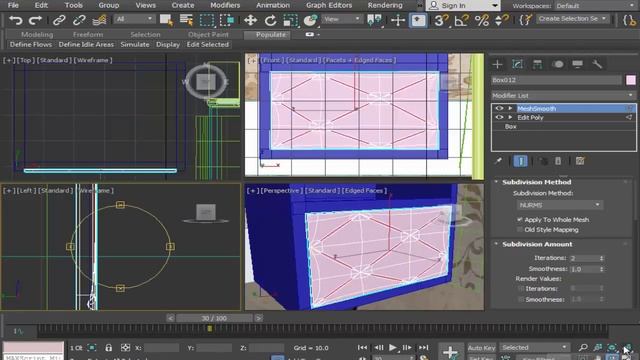 3ds max modeling bed sheet pillow and side table tutorial in Urdu part 2 смотреть онлайн