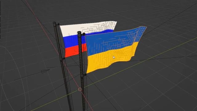 UKRAINE VS RUSSIA FLAG TEST BLENDER смотреть онлайн