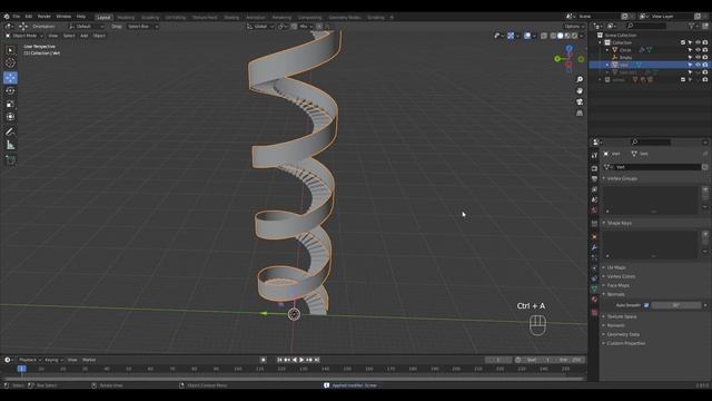 Blender Spiral Stairs Modeling Tutorial смотреть онлайн