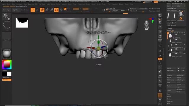 HEAJ Second session- how to add teeth to my skull in Zbrush смотреть онлайн