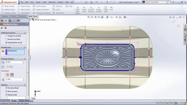 SolidWorks - Mold Tools Tutorial | Creating A Parting Surface