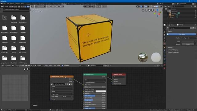 Basic Principled BSDF alpha transparency in Blender 2.80 смотреть онлайн