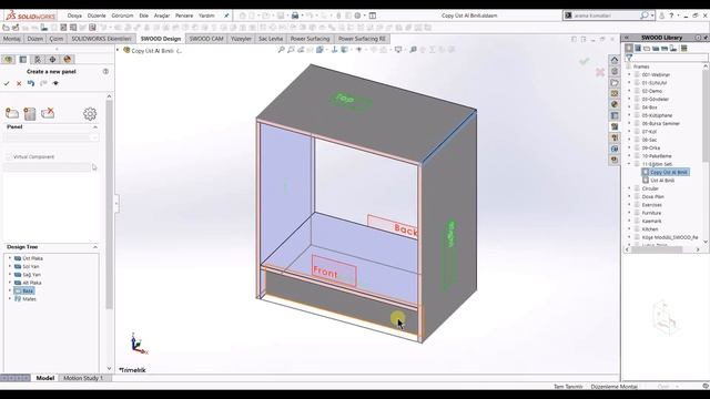 SolidWorks Swood Eğitim Seti - 11 Modüler mobilya gövdeleri nasıl oluşturulur ? смотреть онлайн