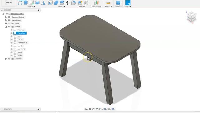Fusion360 Simple Coffee Table смотреть онлайн