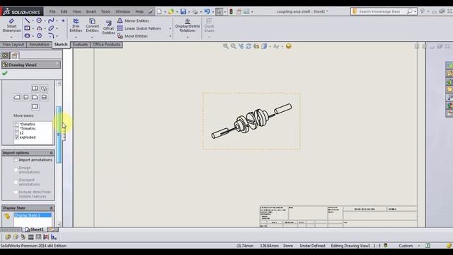 Solidworks Project 1 Tutorial 6 Exploded view of components. смотреть онлайн
