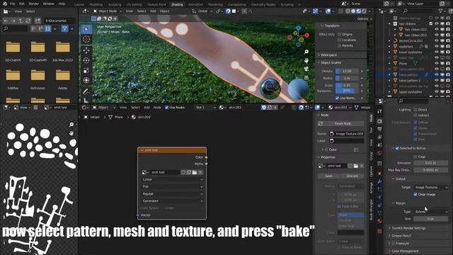 [Blender] Baking mesh pattern into texture [The Mask Workflow] смотреть онлайн