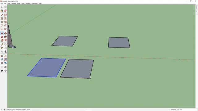 SketchUp - 1.8 - Di chuyển đối tượng và sao chép theo dãy (Move & Array) смотреть онлайн
