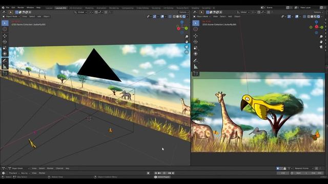 Parallax Effect Animation with Blender and Grease Pencil смотреть онлайн