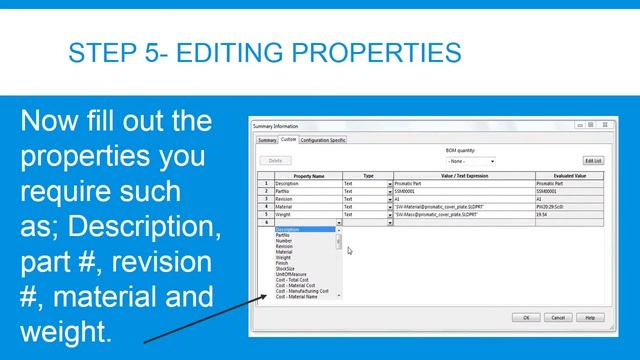 How to insert part properties into SolidWorks смотреть онлайн