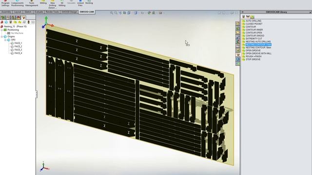 Nesting Functionality in SWOOD for SolidWorks смотреть онлайн