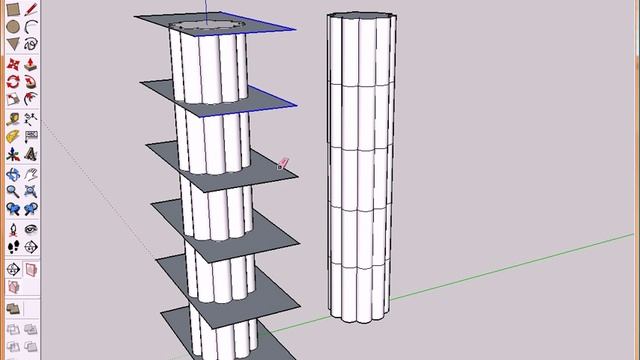 GROUPE SKETCHUP 9/9 - Exercice - Exemple pour Diviser une Colonne ou une Autre Forme. Tuto Gratuit смотреть онлайн
