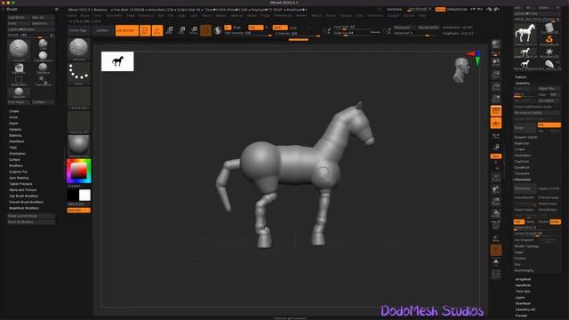 Part 2 - Converting Zspheres to Mesh in Zbrush 2022 смотреть онлайн