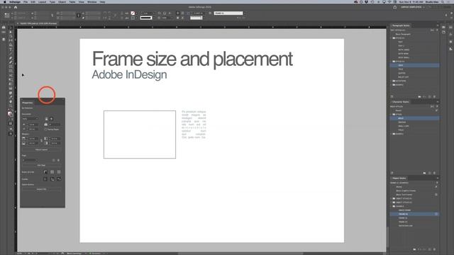 QUICK TIPS - Adobe InDesign: controlling frame size and placement смотреть онлайн