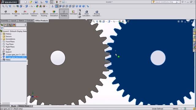 SolidWorks Tutorial Gear Mate And Rotation смотреть онлайн
