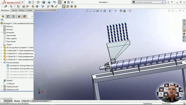 Análise de um Transportador Helicoidal com SOLIDWORKS Motion - 4i Engenharia смотреть онлайн
